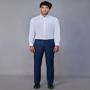 Mens Plain White Cotton Linen Shirt