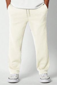 Mens White Relax Fit Cotton Joggers