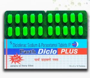 Parth Diclo Plus Diclofenac Sodium &AMP; Paracetamol Tablets IP