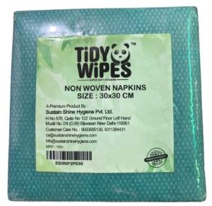 Tidy Wipes Green Non Woven Napkin