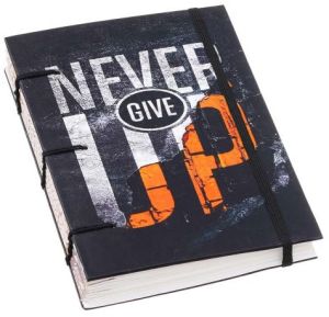 Blue Handmade Printed Cardboard Journal Diary with Buckle Lock