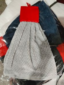 Grey Waffle Hanging Cotton Kitchen Towel