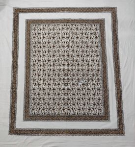 Kashmiri Paisley Geometric Cotton Double Bed Sheet