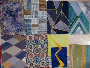 Multi-Design Printed Floor Mat Set OF 8 Pcs