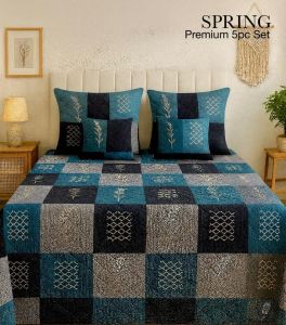 Spring Premium 5 Piece Bedsheet Set