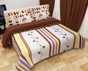 Stylish Printed Floral Double Bed Sheet Set