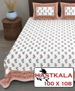Hastkala Cotton Blend Double Bed Sheet