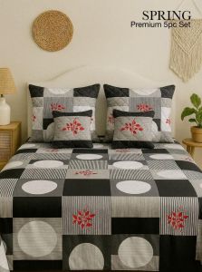 Spring Premium 5 Piece Bedsheet Set