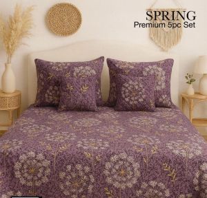 Spring Premium 5 Piece Bedsheet Set