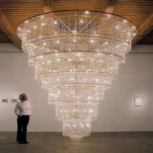 Grand Inverted Pyramid Crystal Chandelier