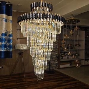 Grand Spiral Crystal Chandelier