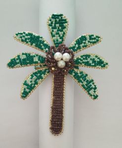 Handmade Beaded Palm Tree Napkin Ring