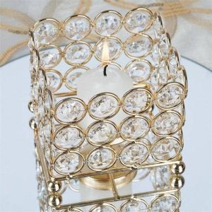 Square Crystal Candle Holder