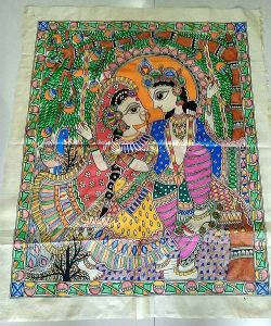 Handmade Canvas Madhubani Painting