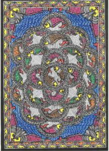Ancient Art Handmade Madhubani Painting
