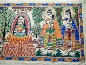Handmade Paper Madhubani Painting