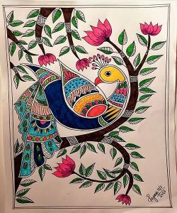 Peacock Madhubani Painting