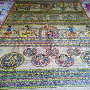 Customized Madhubani Painting on Dupatta