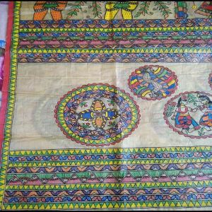 Customized Madhubani Painting on Dupatta