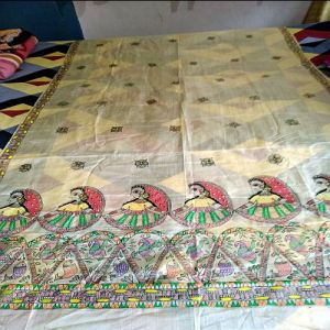 Customized Madhubani Painting on Dupatta