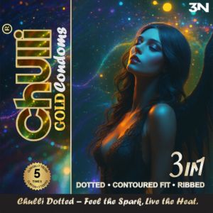 Chulli 3 in 1 Dotted Gold Condoms