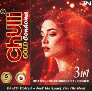 Chulli Strawberry Dotted Gold Condoms