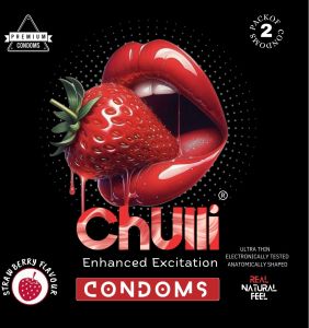 Chulli Strawberry Ultra Thin Enhanced Excitation Condom
