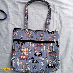 Cotton Animal Printed Hand Bag