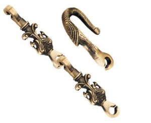 Brass Double Peacock Jhula Chain Hook