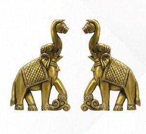 Brass Regal Elephant Sculpture