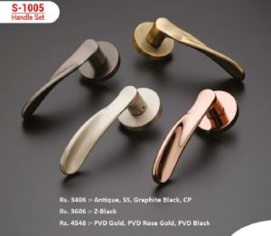 EDGE S-1005 Modern Wavy Mortise Door Handle Set