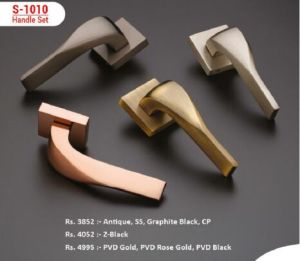 EDGE S-1010 Modern Sculpted Mortise Door Handle Set
