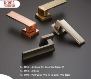 EDGE S-1011 Modern Angled Mortise Door Handle Set