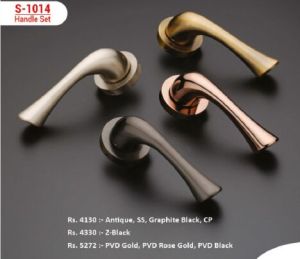 EDGE S-1014 Modern Fluted Mortise Door Handle Set