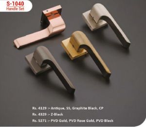 EDGE S-1040 Modern Sculpted Mortise Door Handle Set