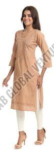 Beige Elegance Chikankari Kurti