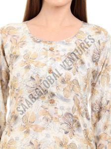 Golden Floral Elegance Kurti