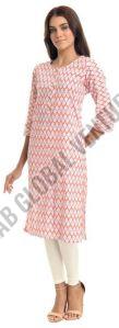 Orange Aura Pure Cotton Kurti