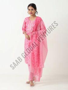 Pink Breeze Cotton Suit