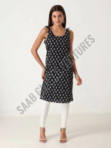 Black Dori Cotton Kurti