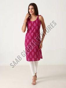 Maroon Dori Cotton Kurti