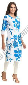 Blue Blossom Essence Pure Cotton Kurti