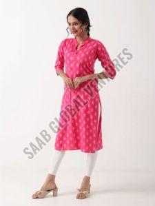 Festive Blush Summer Roselight Cotton Kurti
