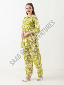 Hina Green Blossom Women Co-ord Set