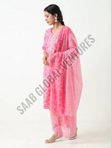 Pink Breeze Cotton Suit