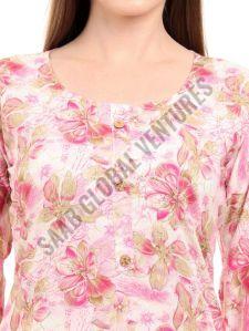 Pink Blossom Grace Printed Kurti