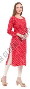 Saffron Bandhani Elegance Kurti