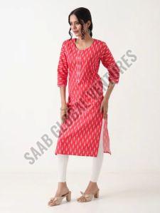 Scarlet Bloom Single Cotton Kurti