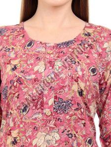 Wine Garden A Line Kurti