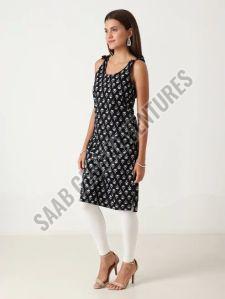 Black Dori Cotton Kurti